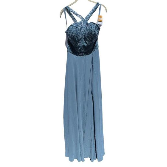 Kennedy Blue Size 6 Dress NEW Light Blue Maxi Special Event Bridesmaid Formal - Picture 1 of 4